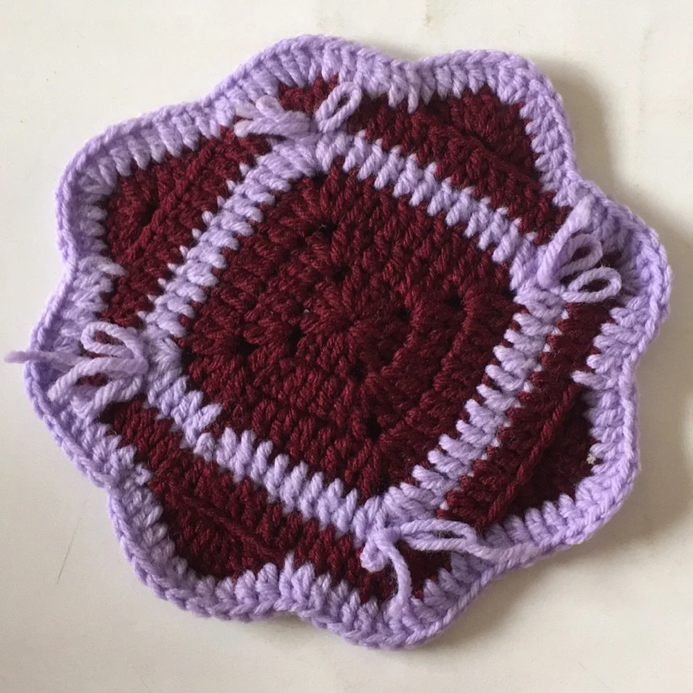 🐠 4 Handcrafted yarn pot holder/trivet/decoration